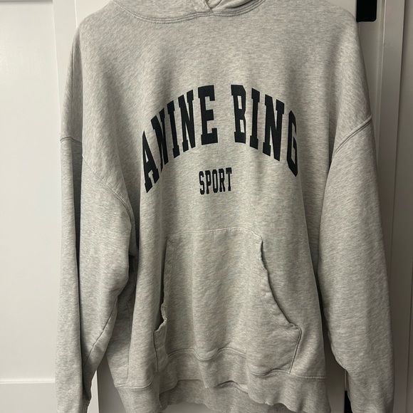 Anine Bing Sport Light Gray Harvey Hoodie - Picture 1 of 4
